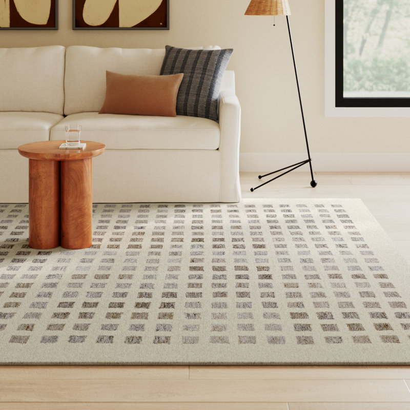 Sigrid Hand Tufted Geometric Indoor Rug, Rectangle 8' x 10'