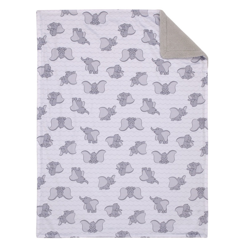 Ensemble-cadeau de 2 pièces doudou gris et blanc Nopa Disney Dumbo