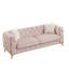 Canapés à compression, velours rose de 82,5 pouces, canapé Chesterfield moderne