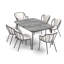 Malti 7-Piece 63" Rectangular Dining Table, Armchairs & Side Chairs Set-258814113