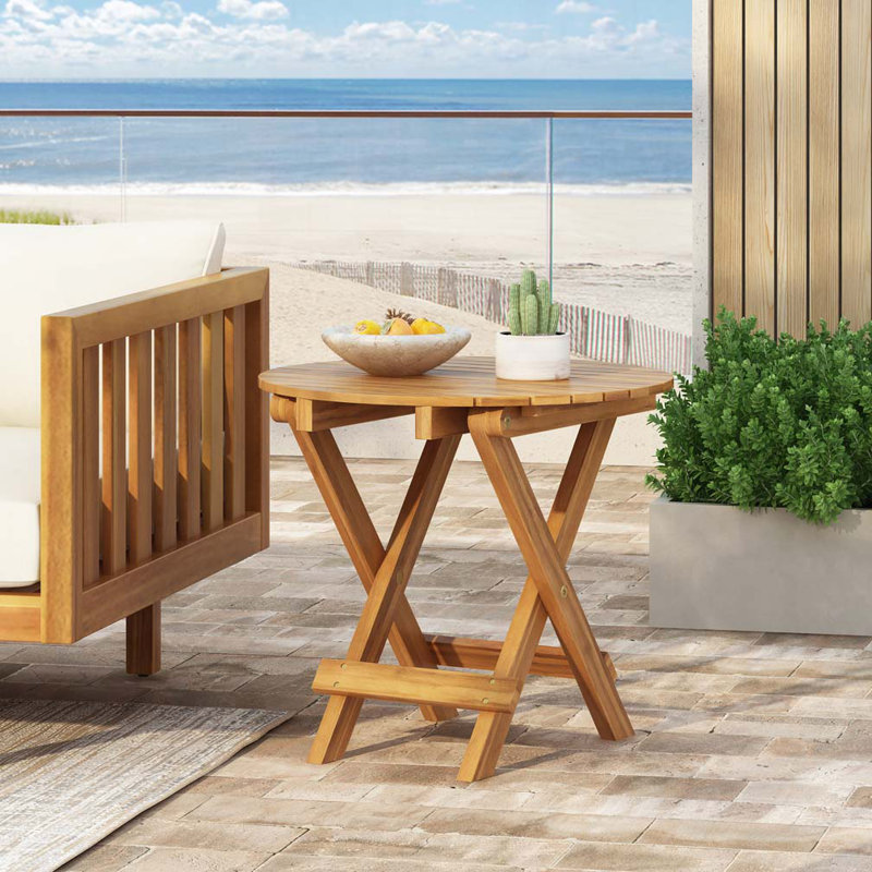 Table d'appoint pliable en bois