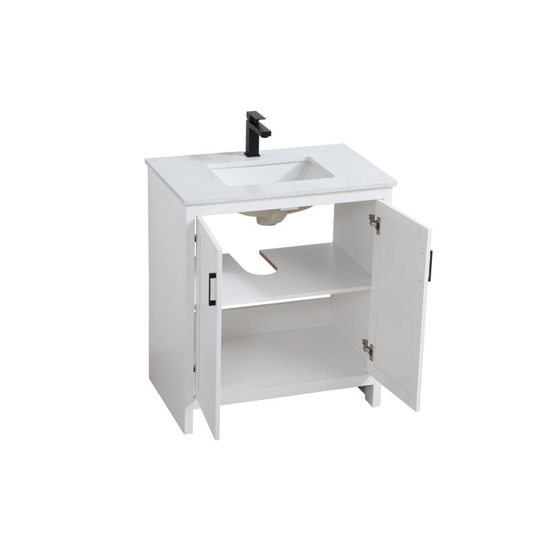 Meuble-lavabo simple 30 po Ahner, Blanc