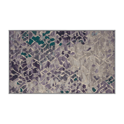Tapis gris lavable à la machine