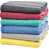 Noir; rouge; bleu sarcelle; bleu; jaune; gris clai