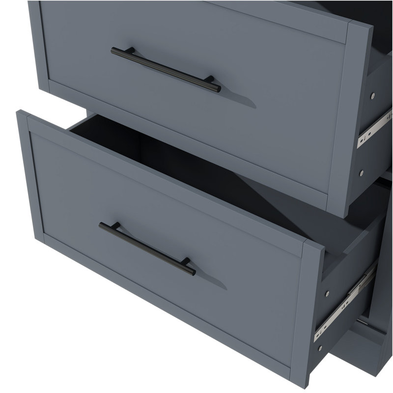 Modern 83.7Inch High Kitchen Pantry, Freestanding Tall Kitchen Hutch With Faux Marble Top, Display Cupboard Cabinet With 5 Storage Drawers And Adjustable Shelf