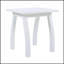 Table d'appoint en bois d'acacia en polyuréthane blanc, résistante aux intempéries et durable pour une utilisation intérieure et extérieure