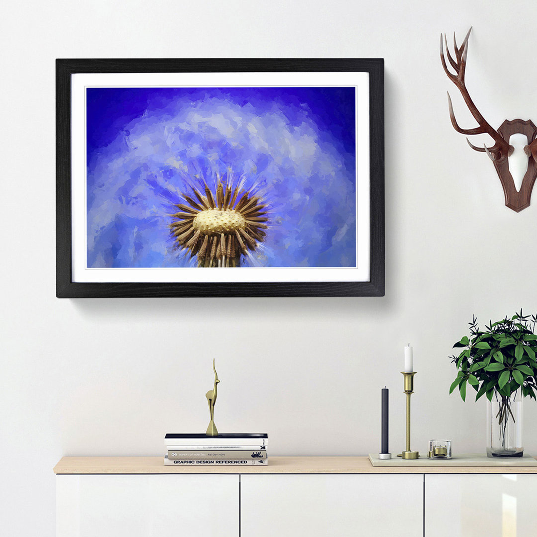 Swirling Dandelion Seeds in Abstract - Framed Print