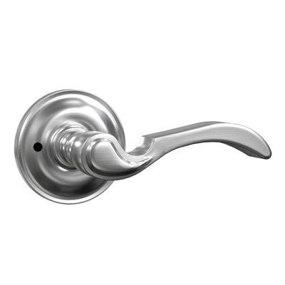 Bravura 903-0 Sable Privacy Lever on Traditional Round Rose in Satin Nickel - LH