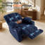 Fauteuil inclinable électrique en tissu avec chaleur et massage, ports de charge USB, repose-pieds allongé-2021784576