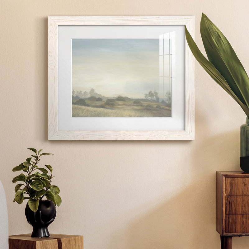 Vagues de grain - Reproduction d'art sur papier encadrée, H 20 po x l 17 po x P 1,5 po, Cadre blanc