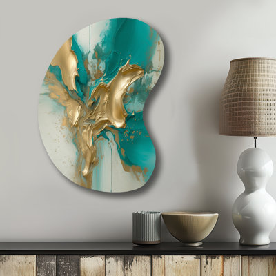 Leamington - Abstract Marble Boom Shape Irregular Metal Wall Decor