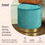 Teal Foot Stool with Storage