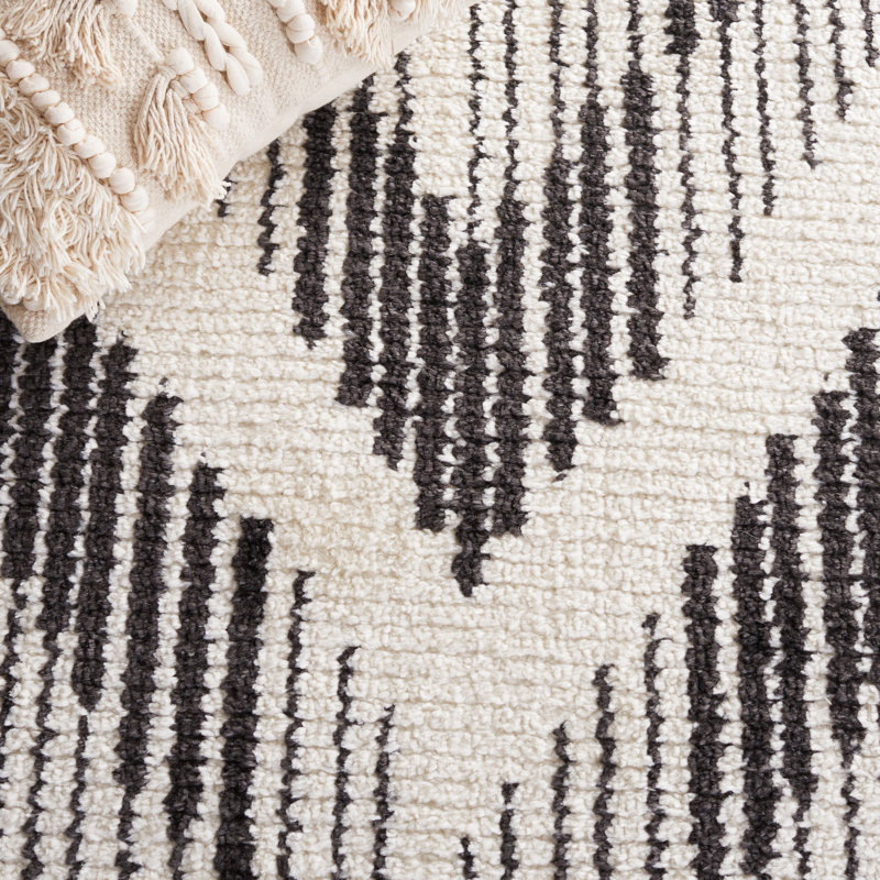 Emmariah Tassel Performance Chevron Rug, Runner 2'2" x 9'