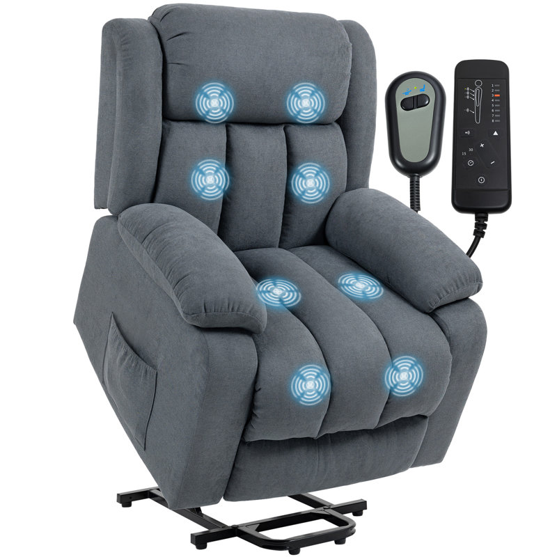 Analiesa Upholstered Massage Chair, Grey