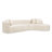 Vaili Sofa-In-A-Box Compression RAF Curved Boneless Sectional Sofa, Porcelain-306481929-306482036