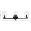 Éclairage pour salle de bain 3 lumières en métal Livingstone, noir mat-996690857