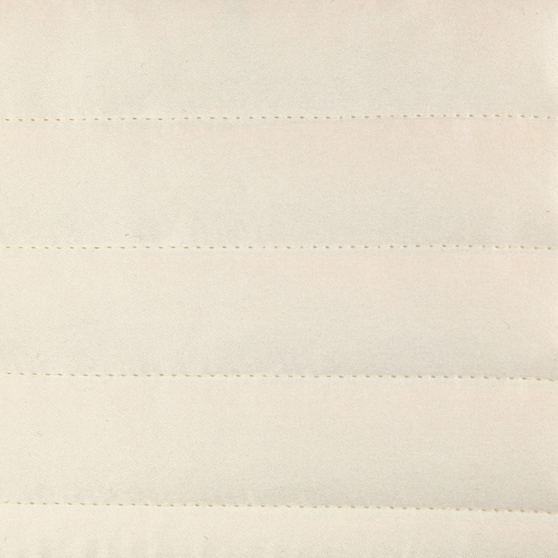 Quilted Silk Channel Sham , Ivory, 20"H x 36"W 