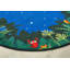 Tapis bleu / vert Peaceful Tropical Night-622148216