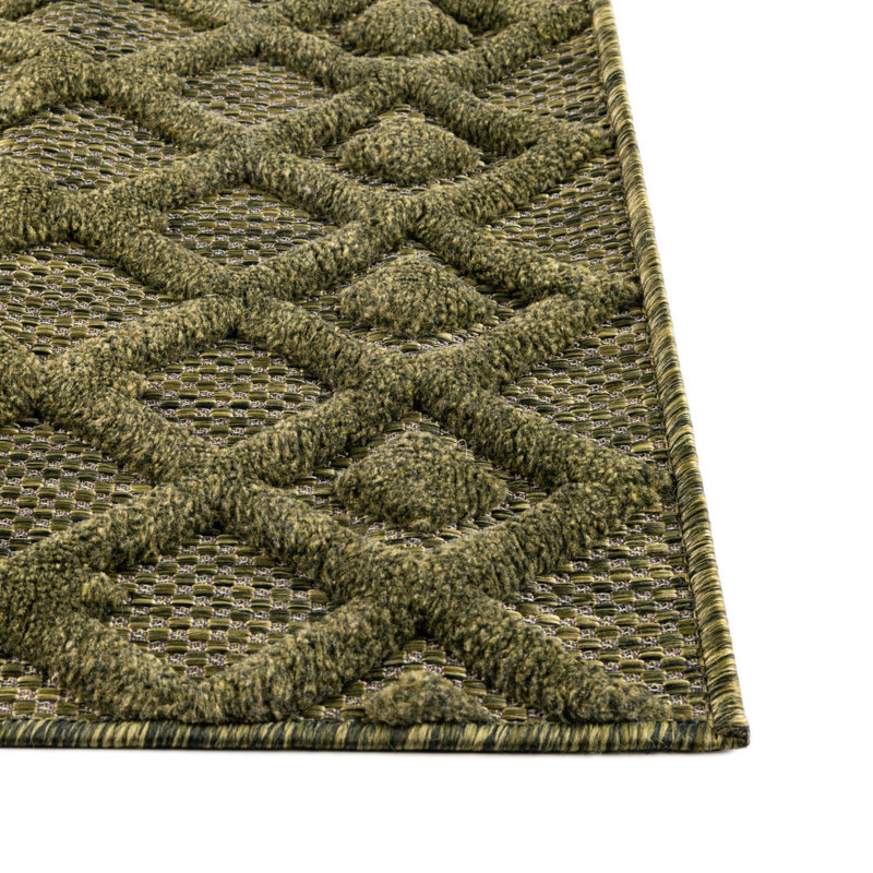 Grise Geometric Indoor / Outdoor Rug, Rectangle 6' x 9'