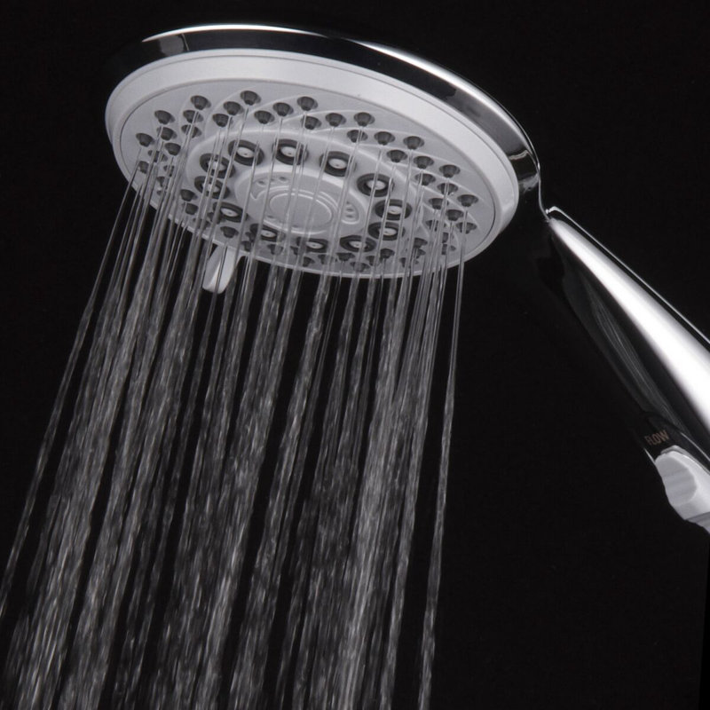 Chrome Handheld Shower Head with 7 Spray Settings