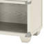 Compact Grey Nightstand With Port And Shelf For Bedroom Use Shelf, Drawer Charging Convenience