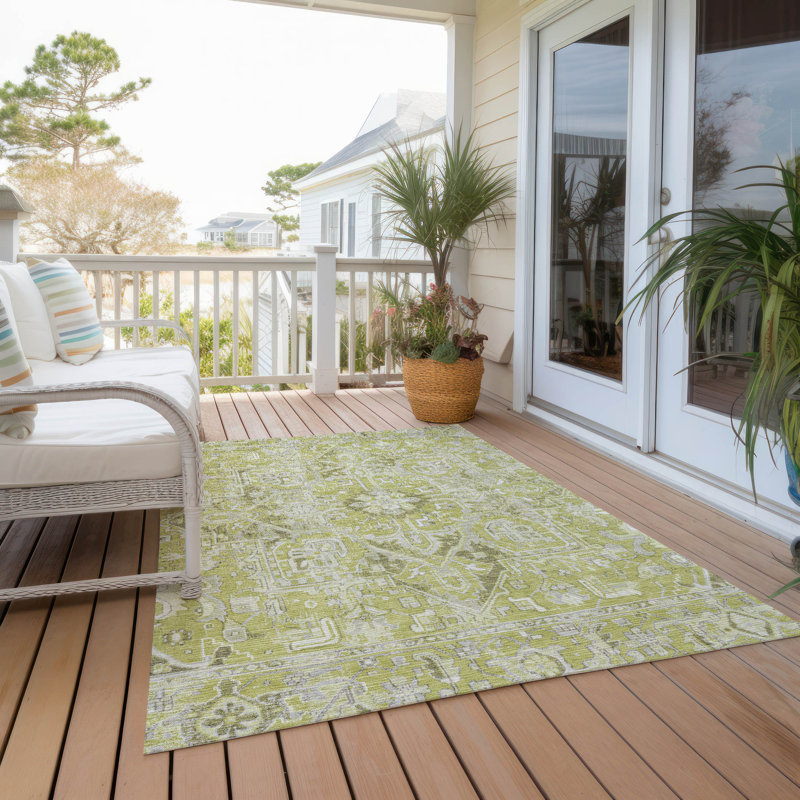 Tapis intérieur / extérieur avec envers antidérapant Feeley, Rectangle 5 pi x 7 pi 6 po