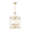 Lustre 4 lumières en laiton frotté Ain-1468603148