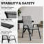 Outdoor Stackable Garden Patio Dining Armchairs with PVC-coated polyester Seat-121377057-125544593