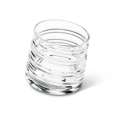 Rolling Tumbler With Horizontal Rib Glass