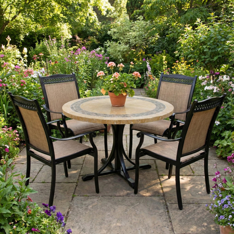 4 - Person Patio Dining Set with ROUND Table