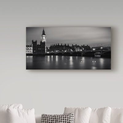 Dyara «Big Ben Black and White», reproduction de photo sur toile tendue