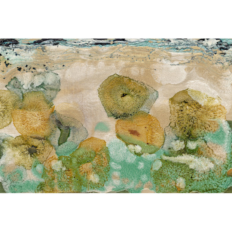 Beneath The Waves I - Painting on Canvas, 61cm H x 91cm W, Black Floater Framed