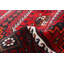 Tapis rouge en laine noué à la main de conception unique 3 pi 1 po x 6 pi New Age