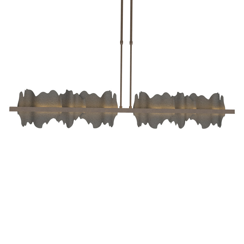 Hildene 1 - Light Unique Linear LED Pendant, Natural Iron, Bronze