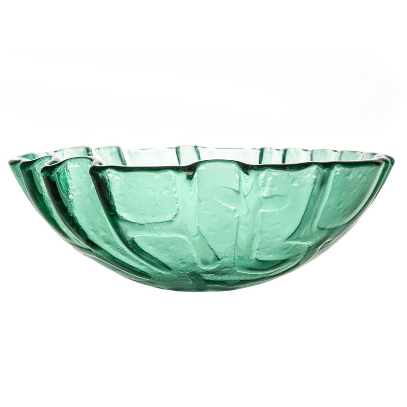 Eden Bath 16.5'' Green Tempered Glass Specialty Bathroom Sink