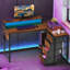 L-Shaped Metal Base Computer Desk with Power Outlet-1697881402