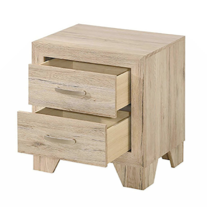 Table de chevet 2 tiroirs Natural