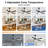 48''/52''/72'' Modern Ceiling Fan with Light, 3CCT LED, Remote Control, 6-Speed Reversible DC Motor, Double-Sided Black/Walnut Blades, Timer, Indoor & Covered Outdoor-1876469860
