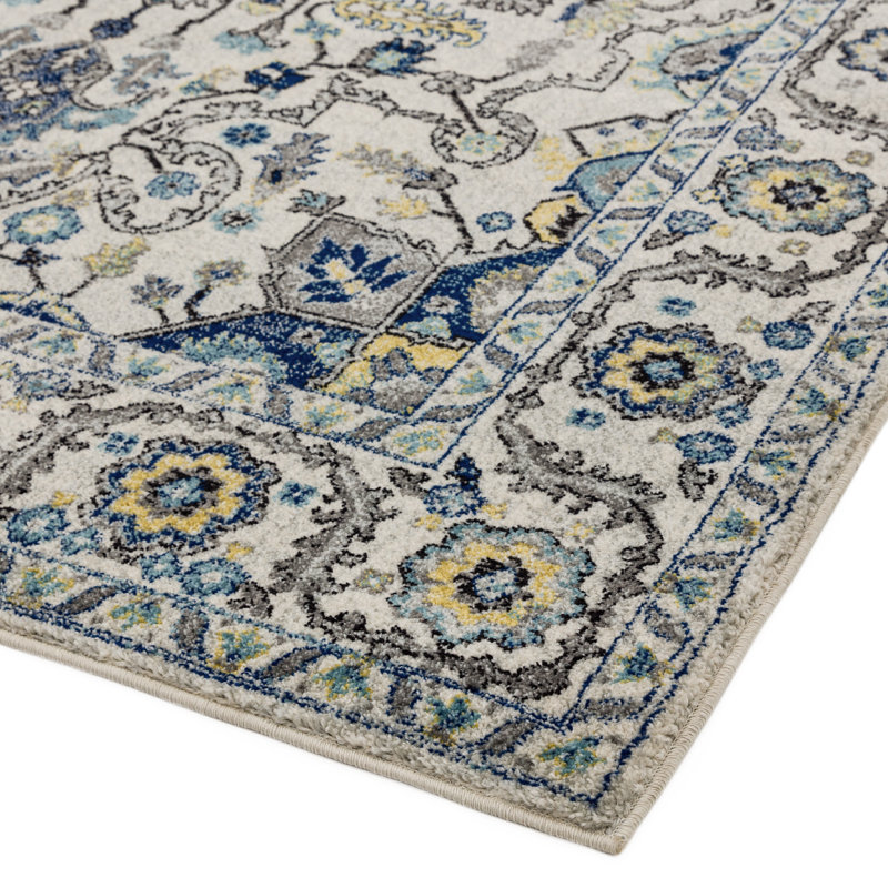 Uriah Tufted Blue/Cream/Yellow Rug, Rectangle 120cm x 170cm