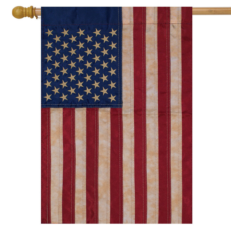 Drapeau américain de maison teint thé, White/Red/Blue