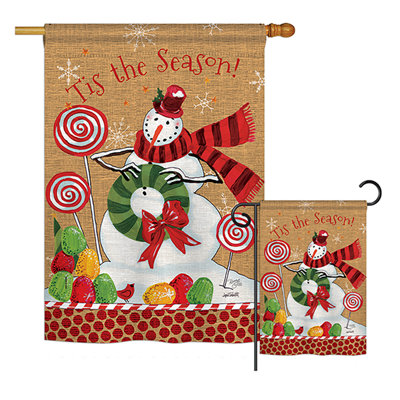 40 x 28 po. noël, "noël" , impression de noël en polyester à 2 côtés. ensemble de drapeau