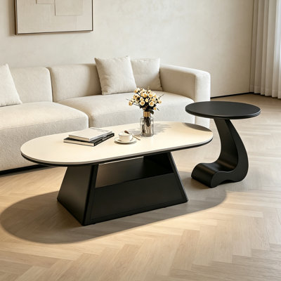 Simple Style Slate Coffee Table With Storage