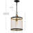 Sessoms 1 - Light Black/Brass Gold Pendant