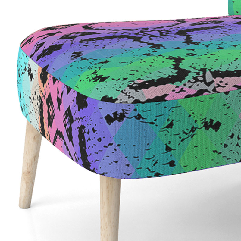 Chaise d'appoint d'appoint en velours coloré