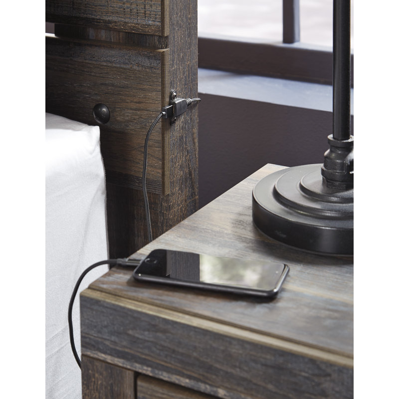 Drystan Queen Panel Bed with Storage, Chest and Nightstand