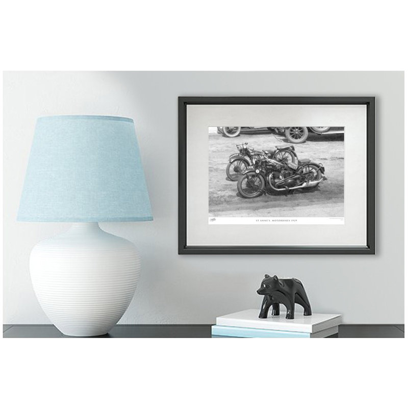 St Annes, Motorbikes 1929 - Single Picture Frame Print, 28cm H x 36cm W x 2.3cm D
