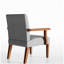Ensemble de 2 fauteuils d'appoint en tissu avec table ronde en bois