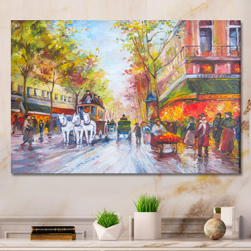 Paris - reproduction de cadre flottant sur toile, H 24 po x l 36 po x P 1 po, Toile tendue