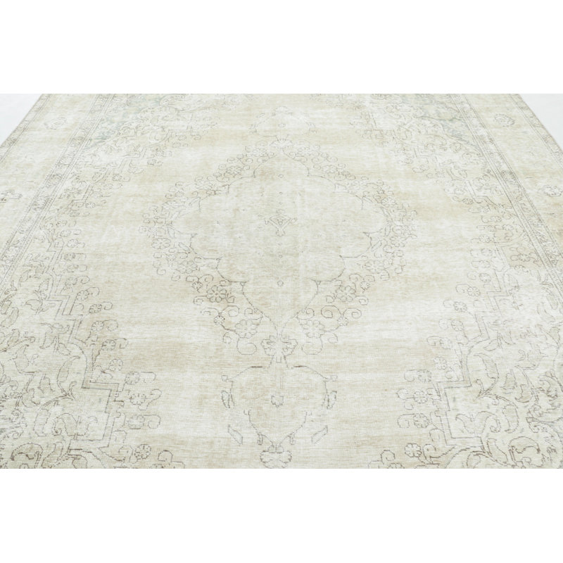 Distressed One-of-a-Kind 9'7X11'6 Hand Knotted Area Rug