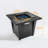 32'' x 32'' Steel + Tile + Glass Fire Pit Accessory